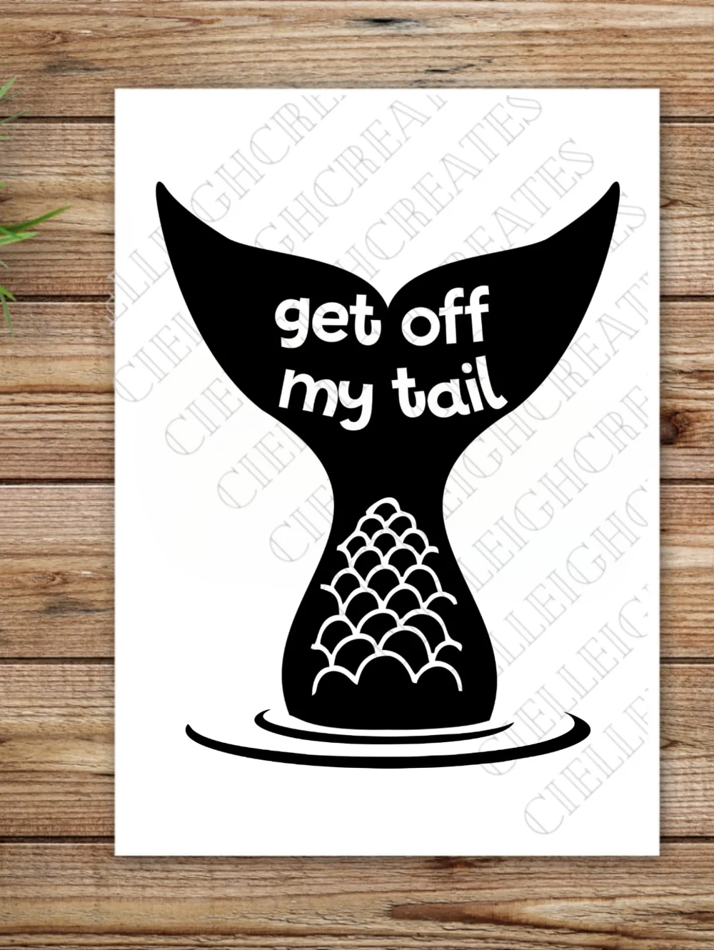 *2 for $20* Get Off My Tail Mermaid Vinyl decal sticker Handcrafted - Picture 1 of 5